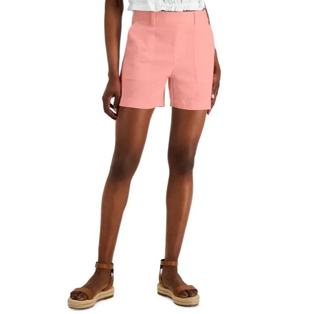 INC International Concepts Women's High Rise Pull-On Shorts, First Blush, Sz. 8
